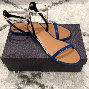 Tory Burch Leather Ankle Strap Jelly Sandal